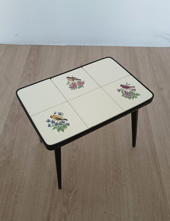 Image 1 of Table d'appoint Vaza Roden avec tableau en carreaux