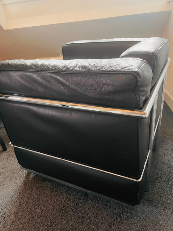 Schöne LC2 Replik Ke Corbusier, Sessel, Leder, Chrom, Schwarz (Foto 2 von 6)