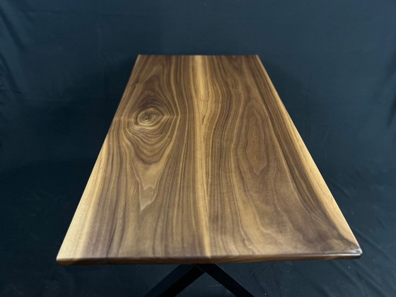 Couchtisch aus geräuchertem Walnussholz – Couchtische, Metal, Wood (photo 5 of 9)