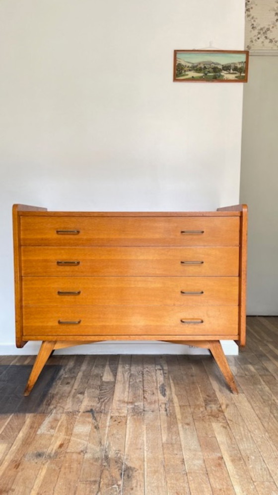 Vintage ladekast met kompasvormige poten – Ladekasten, Wood (photo 6 of 42)
