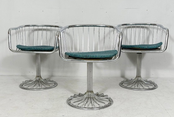 Image 1 of GASTONE RINALDI. Fauteuils/chaises style Mid-Century, Italie, années 1970
