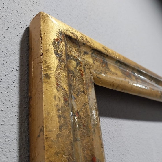 Image 1 of Specchio in legno dorato classico vintage Julklapp Christmasgift - Eleganza senza tempo