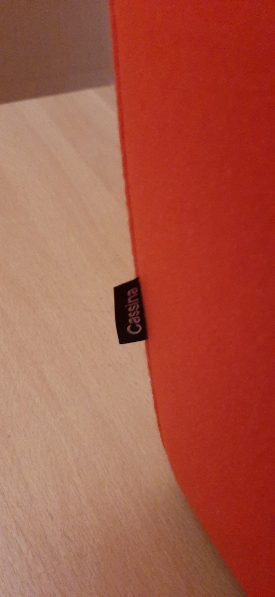 Image 1 of Cassina 2 Poltrona 637 Utrecht Nuova Mai Usata Lampo Rosso Lana 13L