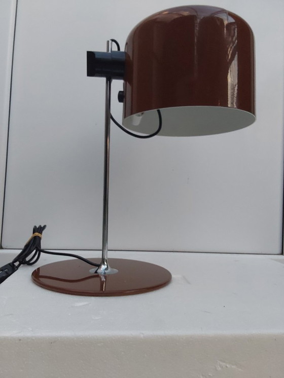 Image 1 of Coupe Joe Colombo 1ère édition lampe à poser marron chocolat O-Luce