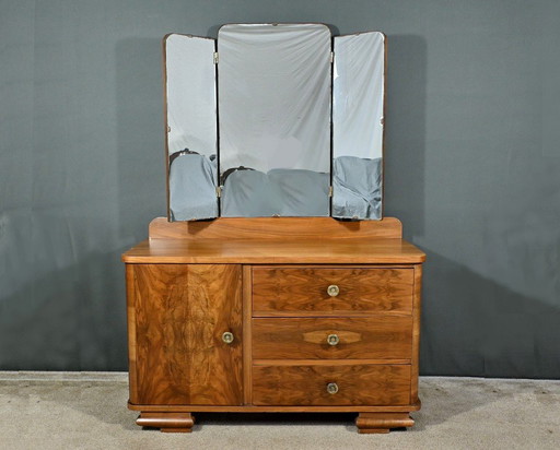 Burr Walnut Dressing table, Art Deco - 1930