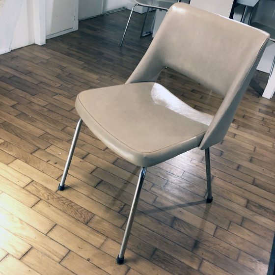 Image 1 of Poltrona vintage • Cromata • Similpelle beige • 1970