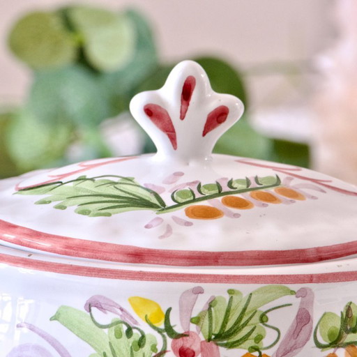 Piatto per dolciumi in ceramica dipinta a mano d'epoca