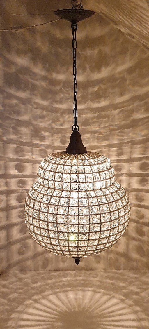 Grande Rare Style Empire Kasbah Suspension Cristal