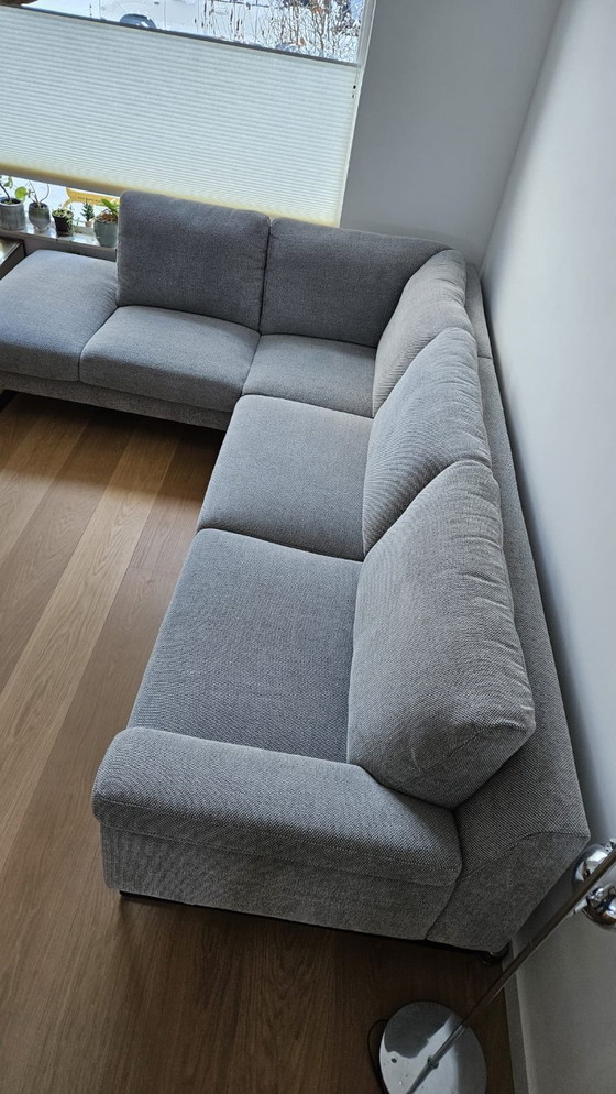 Image 1 of Beautiful light gray corner sofa from Montel (1.5 years old)