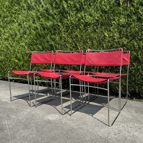 Image 1 of Rote Delfina-Stühle von Enzo Mari