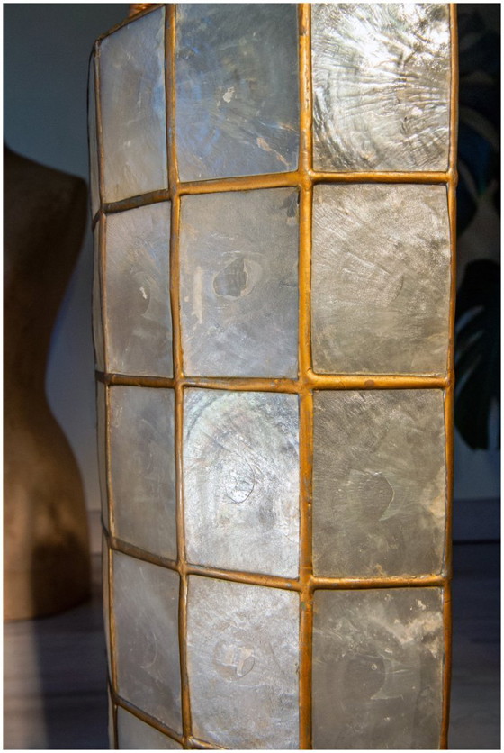 Image 1 of 1960s Capiz mother-of-pearl lamp