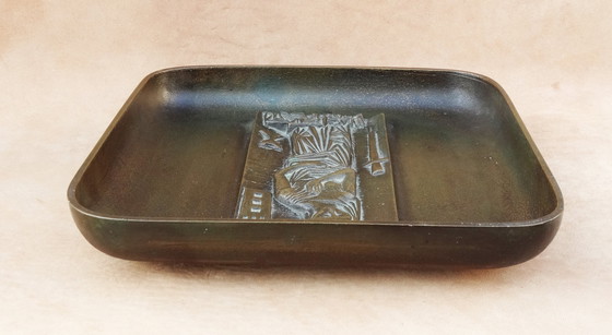 Image 1 of Schwere Bronzeschale, Barbara von Nikomedien, Heilige Barbara