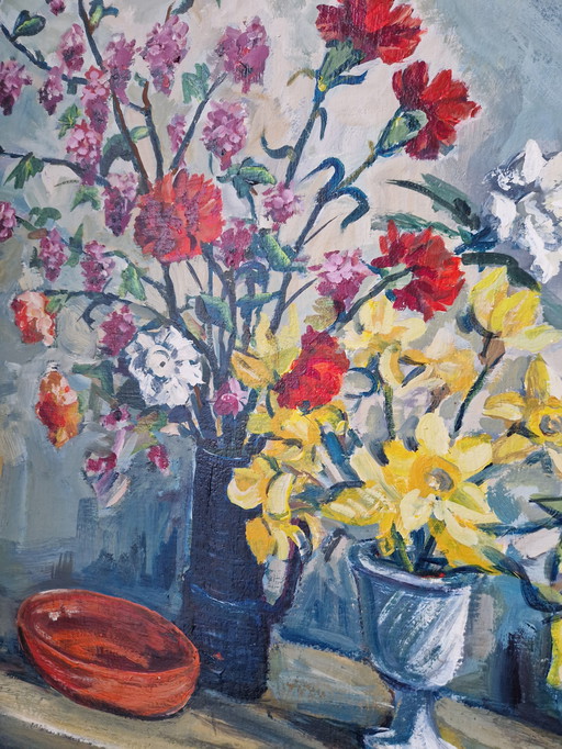 Large format still life flowers - 78 x 97 cm