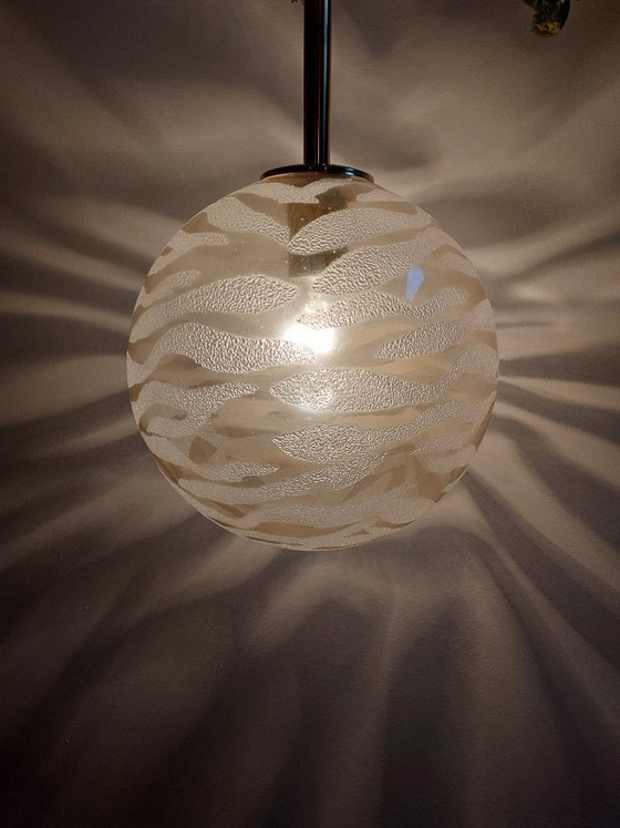 Lampada a sospensione vintage Fischer Leuchten Ottone Vetro – Fisher Leuchten, Lampade a sospensione (photo 4 of 7)