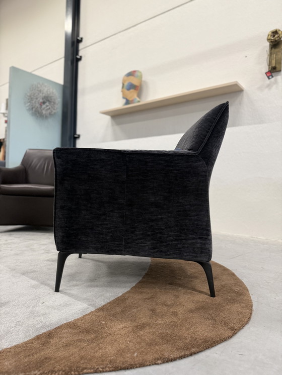Image 1 of Leolux Mayon Sessel Velourstoff Schwarz