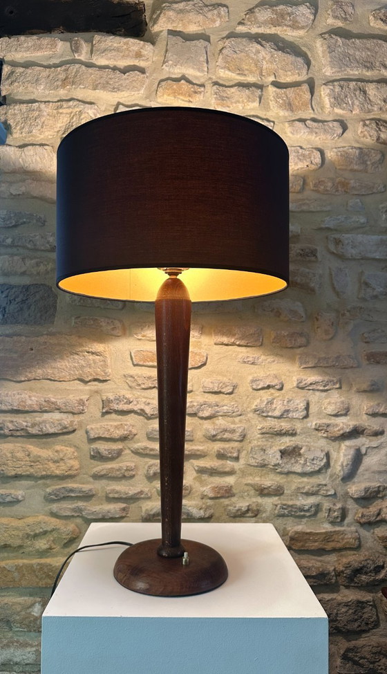 LAMPE ART DECO – Textile, Bois (photo 3 of 16)