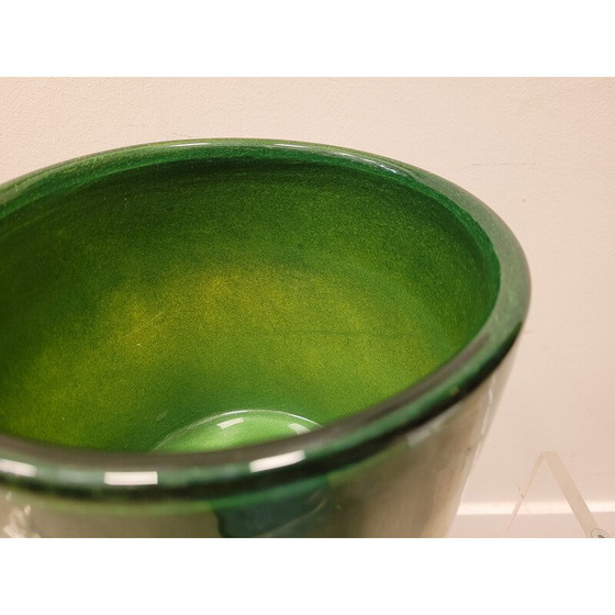 Image 1 of Vintage emerald green centerpiece, Italy 1990s