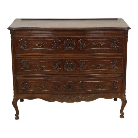 Image 1 of Cassettiera antica in rovere massello