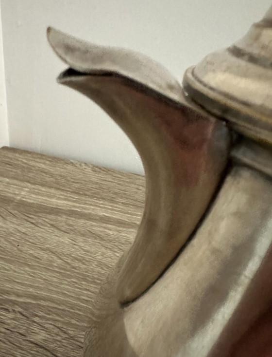 Image 1 of Caffettiera/teiera in metallo argentato, punzonata, in stile rocaille Luigi XV