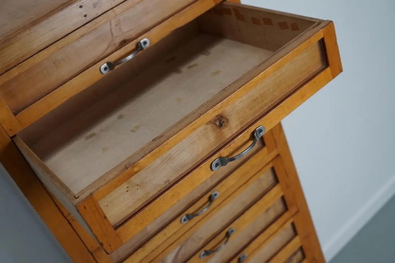 Image 1 of Vintage Italian beech haberdashery cabinet, 1950s