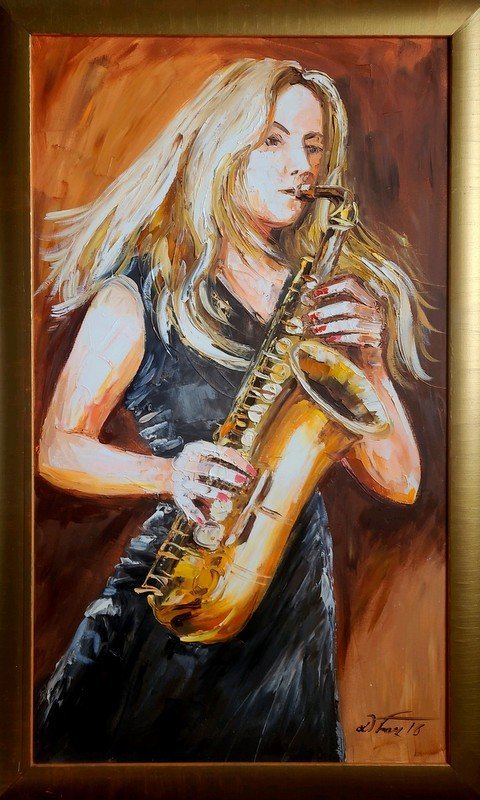 Dorota Laz "Saxophonistin"