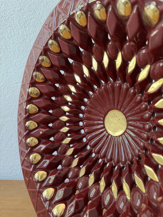 Image 1 of Grande piatto in ceramica traforata Vallauris anni '60