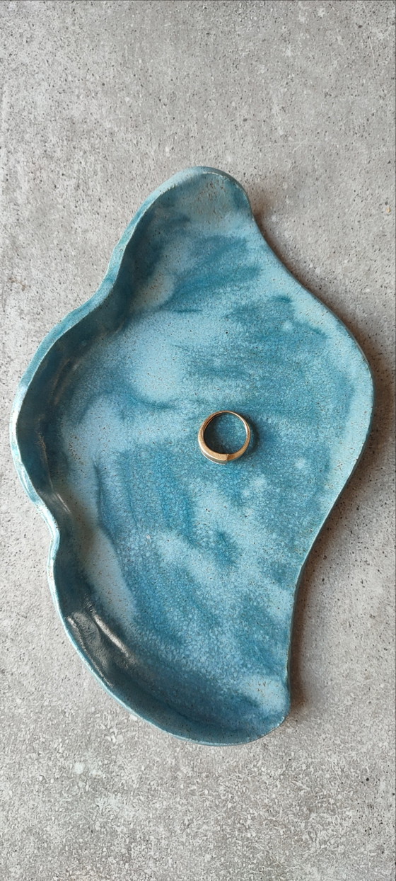Image 1 of Audrey-signed ceramic art ceramic trinket dish