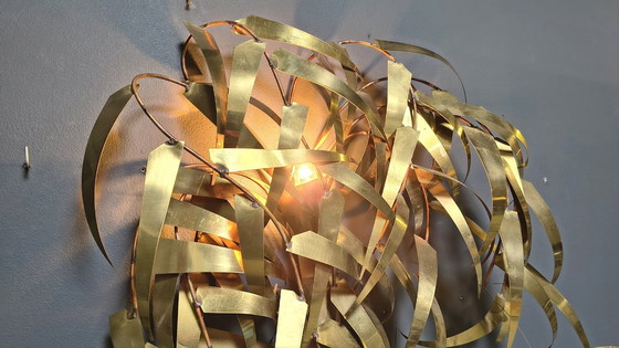 Image 1 of Lampada da parete a forma di palma di Daniel D'Haeseleer, anni '70