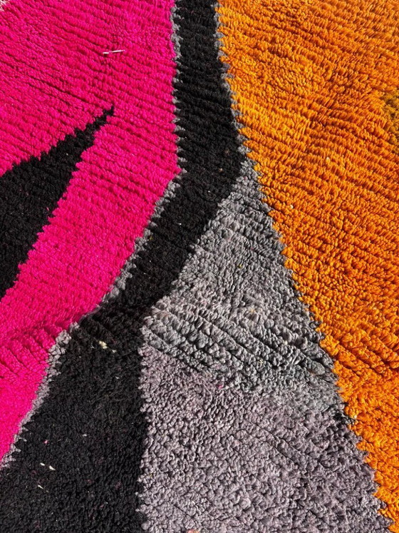 Image 1 of Modern Moroccan Rug Handmade Wool – Colorful Berber Area Rug 200x260 cm, Contemporary Boho Living Room Decor
