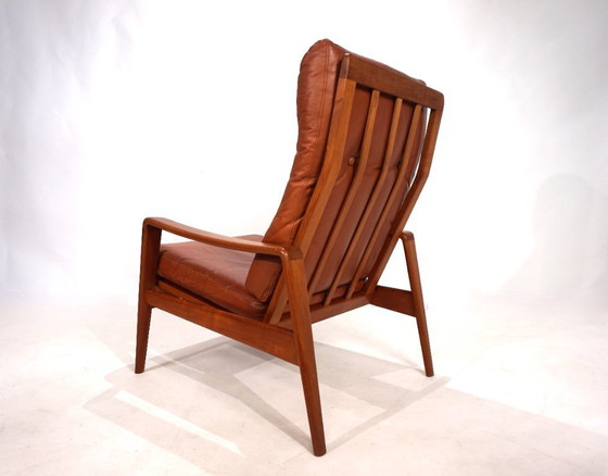 Image 1 of Poltrona Komfort in pelle di teak di Arne Wahl Iversen, 1960