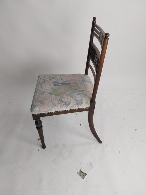 1 x British Aesthetic Movement chair attributed to H. W. Batley