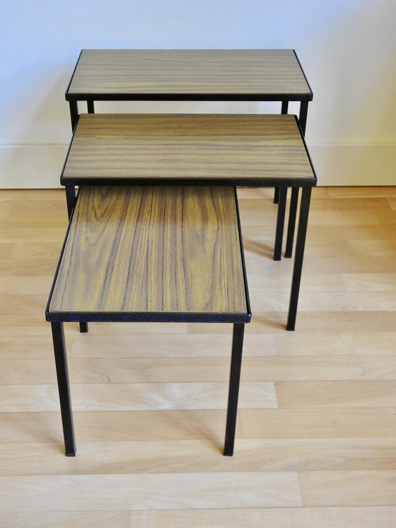 Image 1 of Set Side Tables 1960s Design - Double Sided Leaf