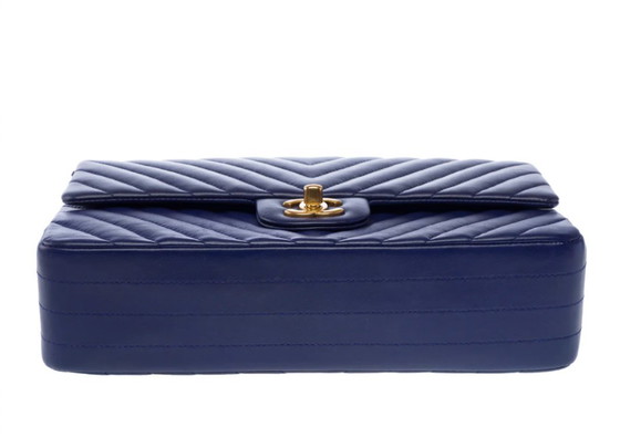 Image 1 of Borsa CHANEL Timeless/Classique in Cuir Bleu - 103359