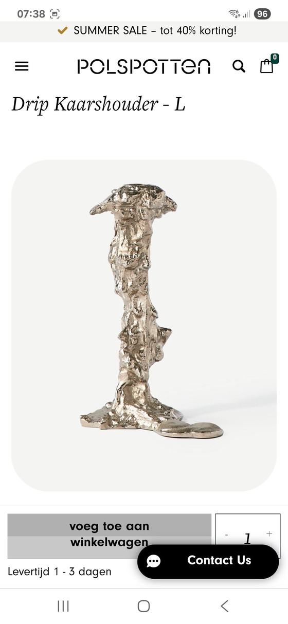 Image 1 of Pols Potten Drip Candlestick L