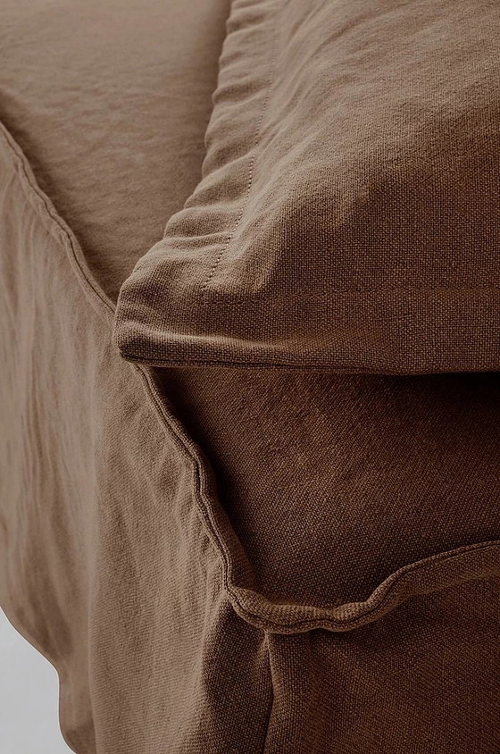 Jotex Leinen-3-Sitzer-Sofa, neu, optional mit Fußhocker – 3-5 Sitzer Sofas, Textile (photo 7 of 9)