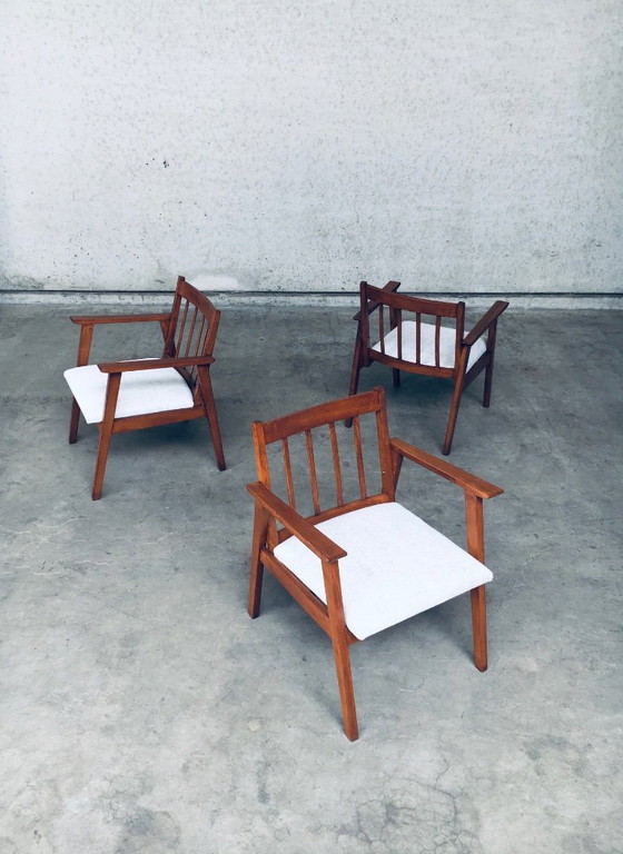 Image 1 of Ensemble de fauteuils de style hollandais moderne du milieu du siècle, Pays-Bas, années 1950
