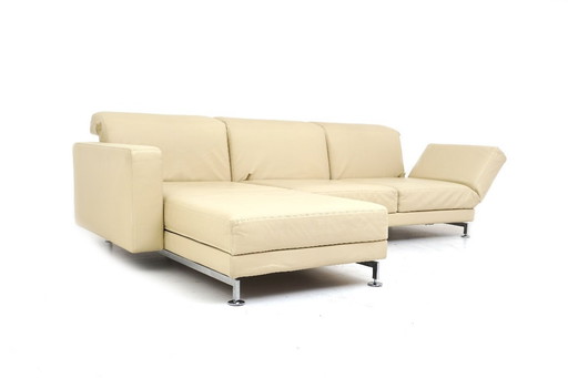 Canapé-lit multifonctionnel en cuir beige Moule de Brühl & Sippold