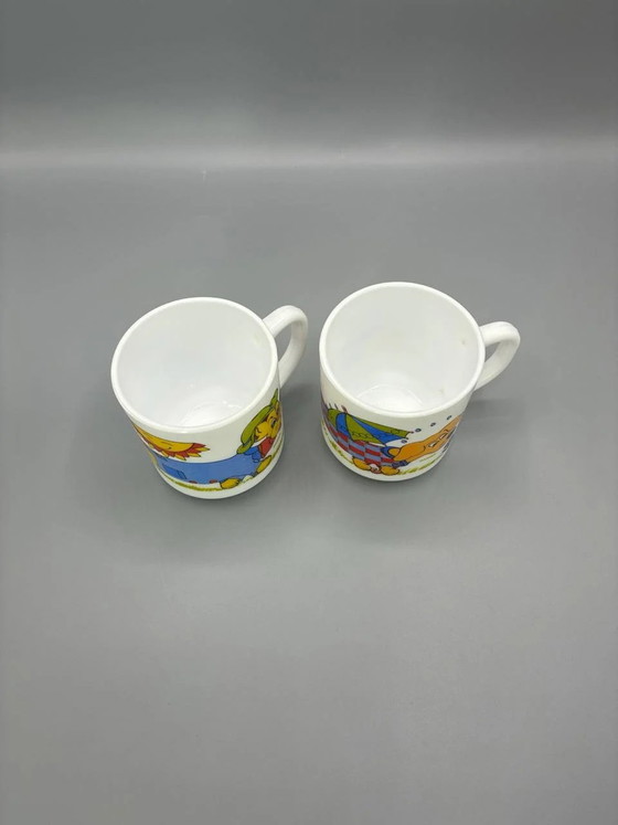 Paar Arcopal-Becher – Haribo-Maskottchen-Hund-Design – Opalglas – 80er Jahre – Geschirr, Retro (photo 6 of 6)