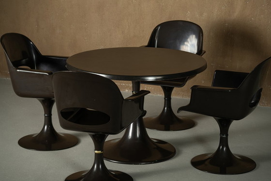 Image 1 of Ensemble de salle à manger de l'ère spatiale par Kurz , Allemagne 1970's