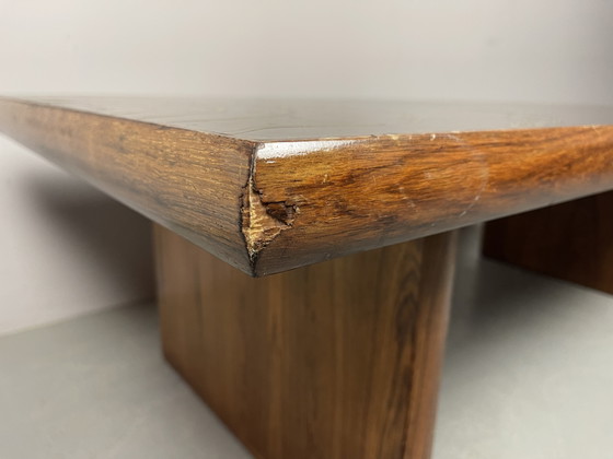 Image 1 of Artistic Brutalist Brass-Etched Coffee Table in the Style of Bernhard Rohne, Germany, 1960s. Ref.: CT1001