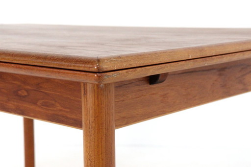 Rectangular extendable teak dining table Danish vintage