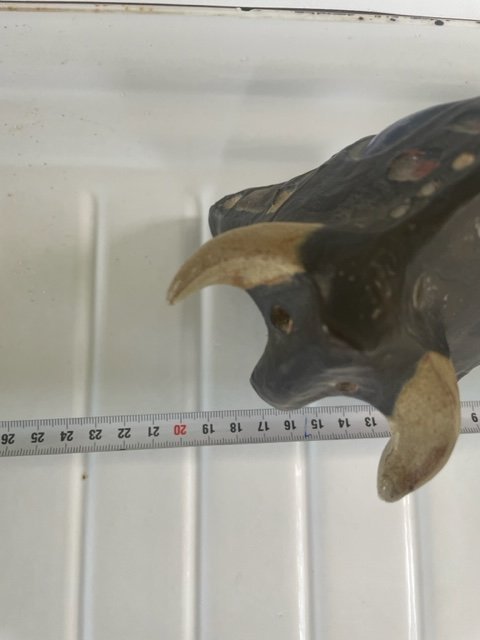 Image 1 of Céramique vintage des années 70 - Taureau - Elisabeth Vandeweghe - Perignem