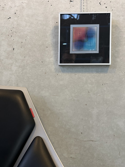 Vintage „Op Art“-Druck - Victor Vasarely