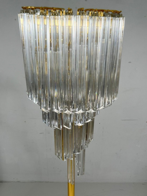Image 1 of Large waterfall floor lamp/floor lamp by Novaresi, Murano glass, Italy, 1970s