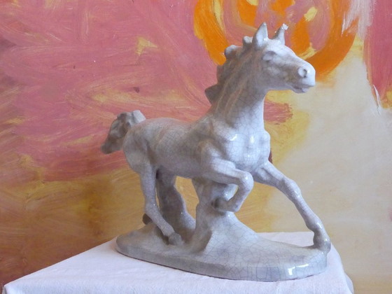 Image 1 of Karlsruher  Majolika Keramik Figur Pferd 4348 Lilli Hummel-König uk4aeb