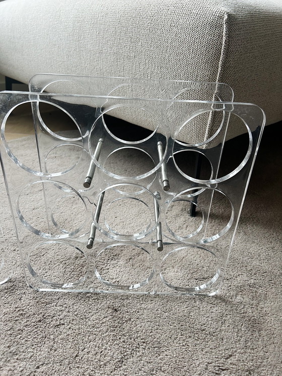 Image 1 of Portabottiglie vintage in acrilico degli anni '70-'80