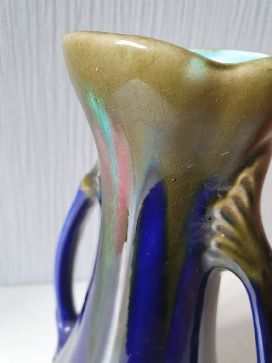 Antique Art Nouveau Vase – Orchies France (ca. 1920) – 27 cm – Ceramic (photo 7 of 9)