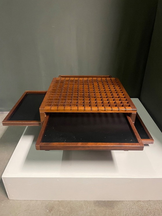 TAVOLINO VINTAGE 'TETRA' DI BERNARD VUARNESSON PER BELLATO, ANNI '70, Armadi contenitori, Legno, Marrone (foto 4 di 8)
