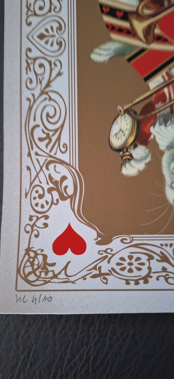 Image 1 of Signierter und nummerierter Kunstdruck von Benjamin Lacombe; Alice, das weiße Kaninchen