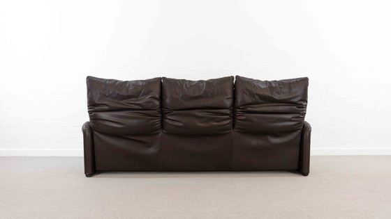 Image 1 of Cassina Maralunga 3-Sitzer-Sofa aus Leder von Vico Magistretti